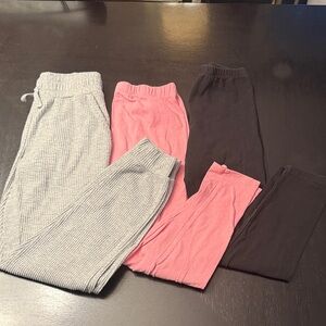 Cozy Kids Bottoms Set - Gray, Pink, and Black